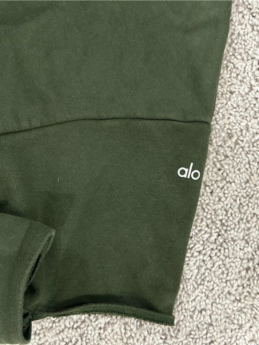 ALO Olive Green Women's Hooded Sweatshirt - Picture 4 of 4